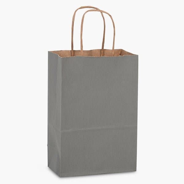 Nashville Wraps Charcoal Gray Recycled Kraft Bags, Rose 5.5x3.25x8.375in, 25PK 24RTCG - main