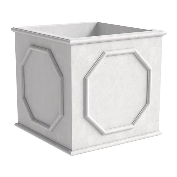 Leisuremod Sprout Square Fiberstone & MgO Clay Planter with Protective Cover, Weatherproof, No Assembly SP8W - main
