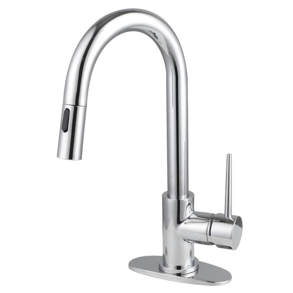 Kingston Brass Single-Handle Pull Down Sprayer Bar Faucet, Polished Chrome LS2461NYL - main