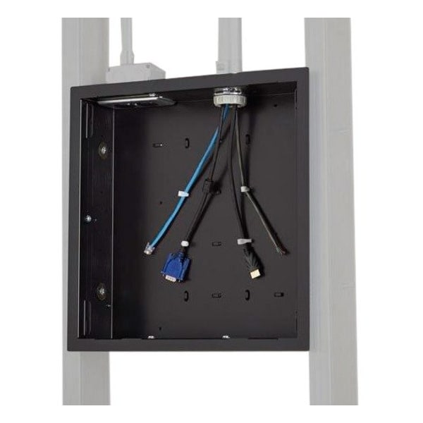 Chief Large In-Wall Storage Box with Flange - For Flat Panel Displays - Black - 1-gang - Black PAC526F - main