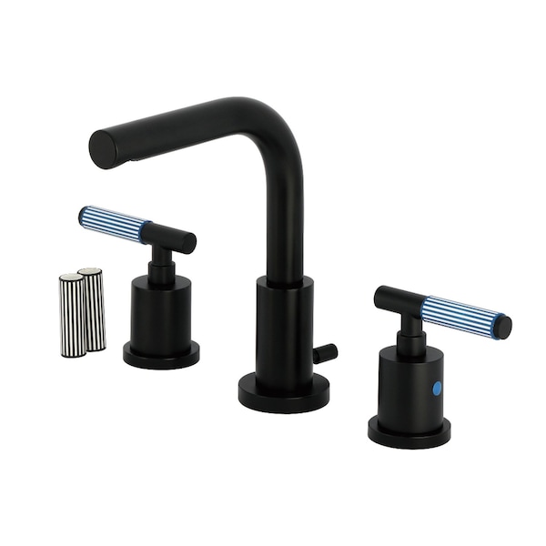 Kingston Brass Widespread Bathroom Faucet with Brass Pop-Up, Matte Black FSC8950KPS - main