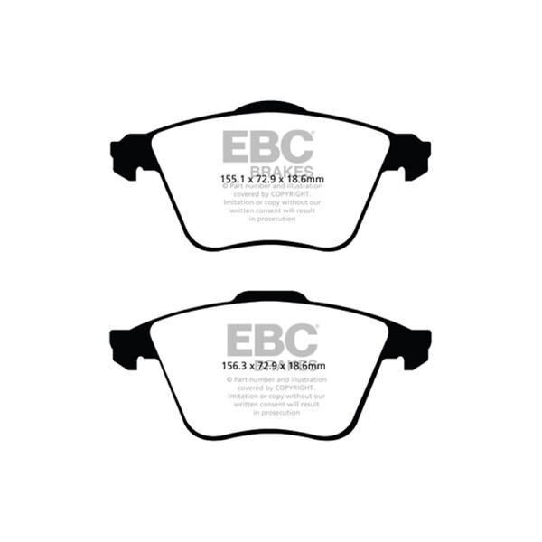 Backseat Yellowstuff Front Brake Pads for 2007-2013 Mazda 3 2.3L Turbo BA3878400 - main