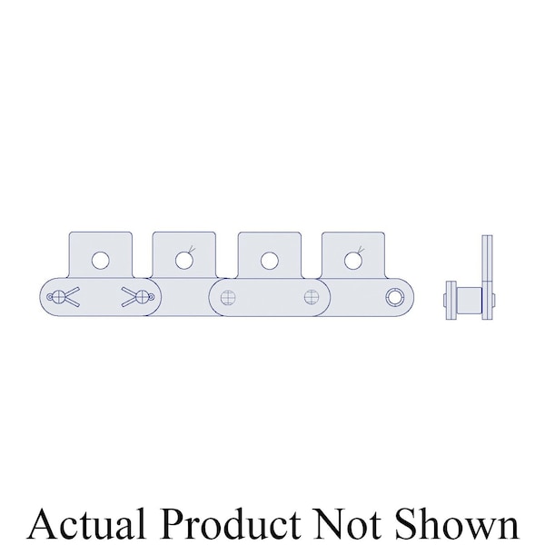 Hkk Chain HKK Double Pitch Riv Standard Conveyor w/SA-1 Att on Every P, 1P, .312 Dia x 5/16 W DC040RSA1EV - main