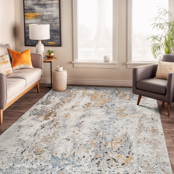 World Rug Gallery Muted Multi-Tonal Abstract Area Rug 5 ft x 7 ft Multi WR201MULTI5X7 - main