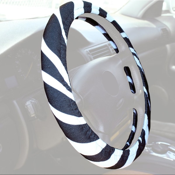 Coverking STEERING WHEEL GRIP DESIGNER VELOUR ZEBRA M10A13 - main