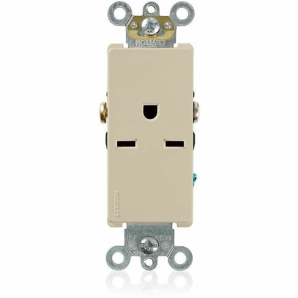 Leviton Commercial Grade Decora Receptacle, 15 Amp, 250 Volt 16651-I - main