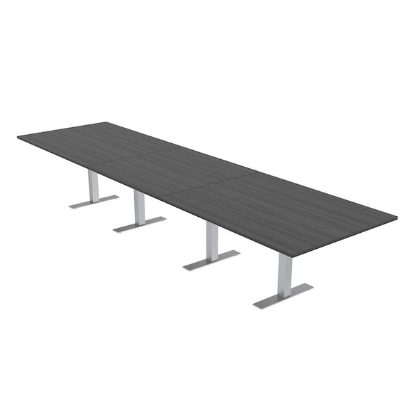Skutchi Designs 16ft Rectangular Conference Table With Power | Harmony Series | 16 Person Meeting Room Table HAR-REC-48x192-T-WA7949-NA - main