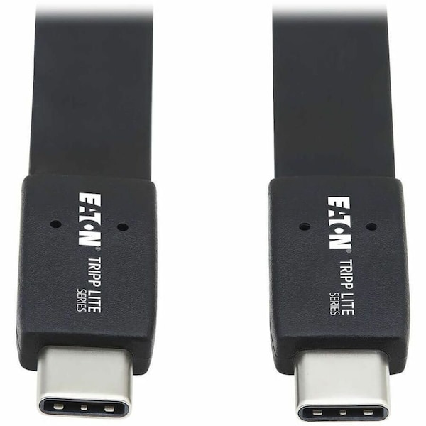Tripp Lite series U420-003-G2-FL Flat USB-C to USB-C Cable, M/M, Black, 3 ft. U420-003-G2-FL - main