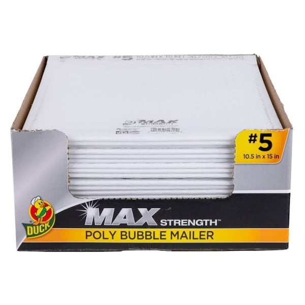 Duck Brand Max Strength #5 Bubble Mailer, #5, White, Self-Seal 288118 - main
