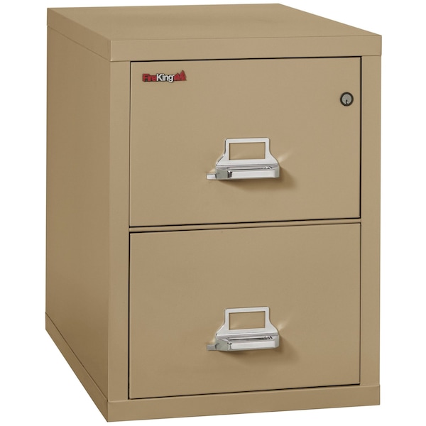 Fireking 2 Drawer, 1 Hr Fire & Impact Rated, Vertical, 31" depth Letter Sand 2-1831-CSA - main