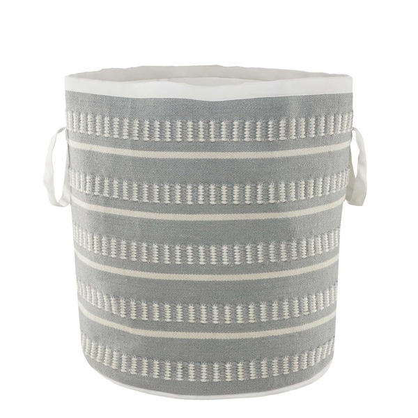 Homeroots 21" Blue Fabric Basket 704884 - main