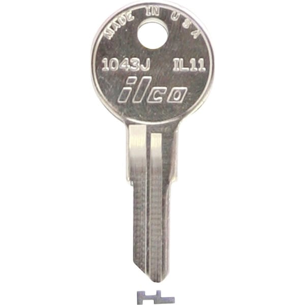 Ilco Illinois Nickel Plated File Cabinet Key IL11 / 1043J, 10PK IAL00302612 - main