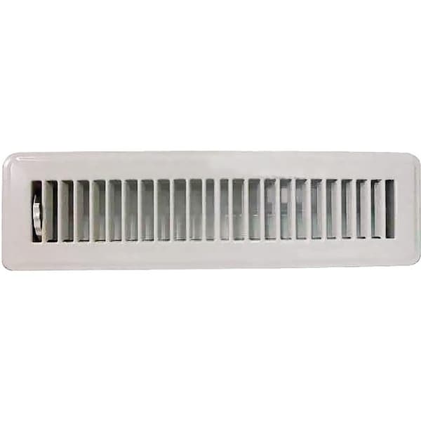Prosource ProSource FR01-2X14W Floor Register, 14 in W x 2 in H Duct Opening, White FR01-2X14W - main