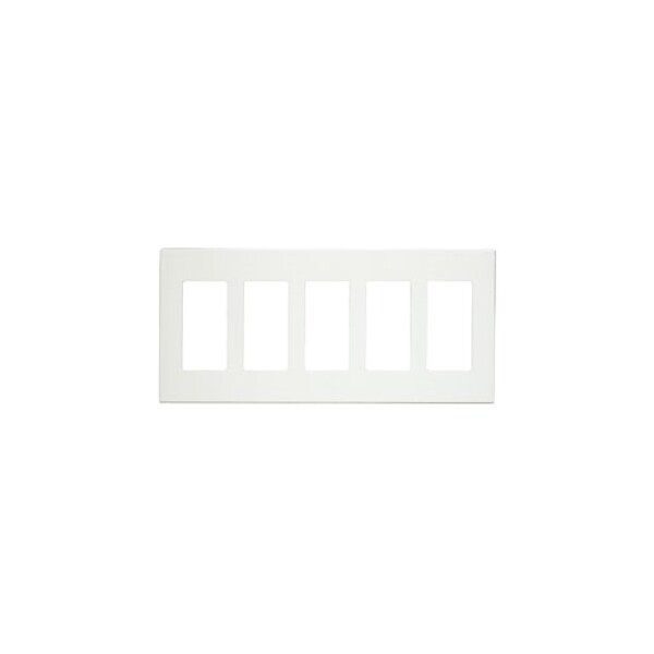 Leviton Decora Wallplate, Screwless, Standard Size, Gang 5, Light Almond 80321-ST - main