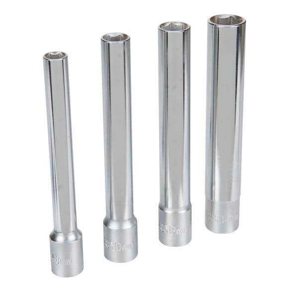 Performance Tool 4 pc. 3/8 in. Dr. X-Deep Sockets, 6pt Metric, 120mm Long W80602 - main