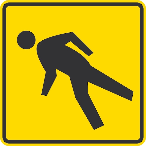 Lyle W11-2, Pedestrian Symbol, 30x30, High Intensity Prismatic, Yellow G-15427-HI_30x30 - main