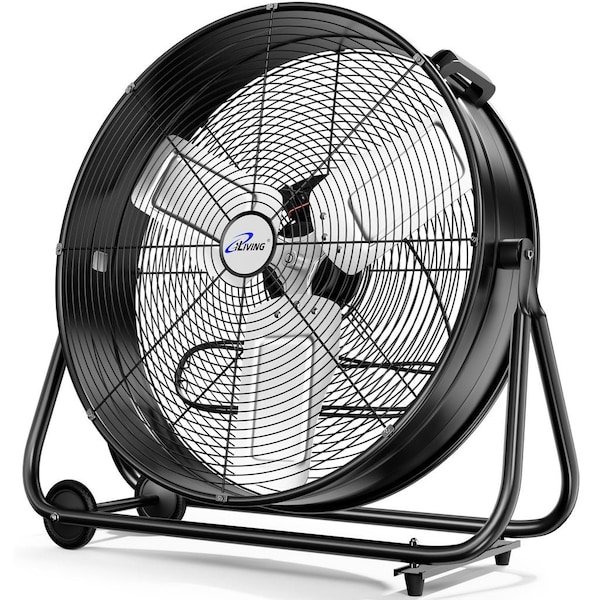 Iliving High Velocity Industrial Drum Fan, 24 in Blade Dia, 120V, 7,700 cfm ILG8MF24-77 - main