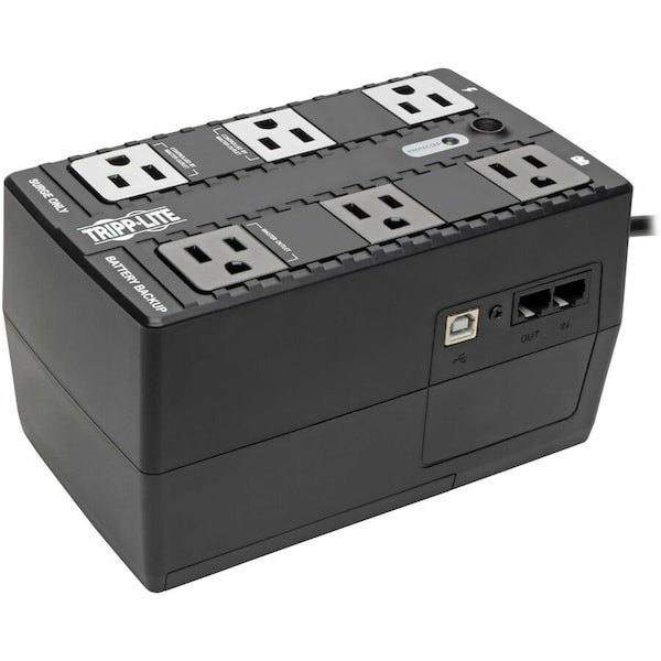 Eaton Tripp Lite Series 350VA 210W Standby UPS - 6 NEMA 5-15R Outlets, 120V, 50/60 Hz, 5-15P Plug, ECO350UPS - main