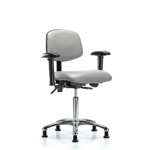 Blue Ridge Ergonomics Medium Bench Chair Chair, Vin, Med Ben, Chr Tilt AA Glides, Dov, Adjustable Arms, 22" to 29" Height BR-VMBCH-CR-T1-A1-NF-RG-8567 - main