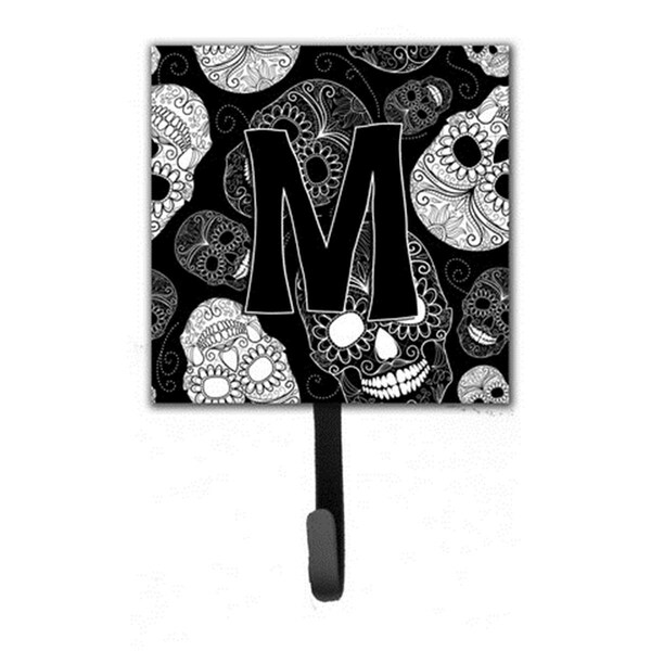 Carolines Treasures Letter M Day Of The Dead Skulls Black Leash and Key Holder CJ2008-MSH4 - main