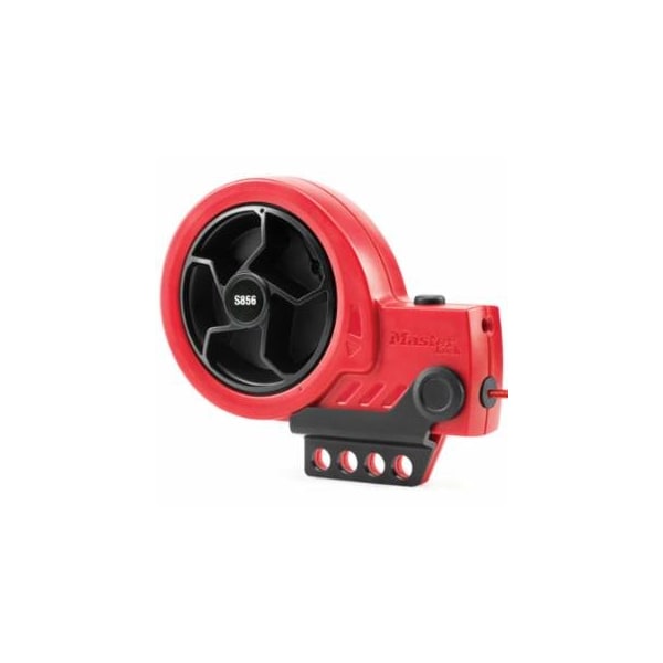 Master Lock Cable Lockout Device with Steel Core Cable, Retractable, 1/8 in D x 9 ft, Red 470-S856 - main