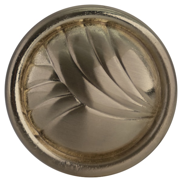 Brixwell Traditional Mushroom Round Kitchen Cabinet Knob 1-1/4 in Dia Brushed Brass BXB6531O74 - main