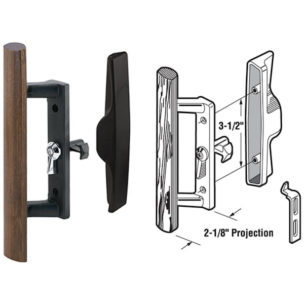Prime-Line Internal Lock Sliding Patio Door Handle Set C 1095 - main