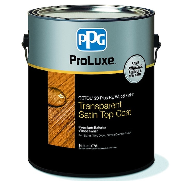 23 Top Coat Re Gal Natural Oak Reduced Emissions Premium Exterior Wood Finish Top Coat, Transparent Satin SIK43005 - main