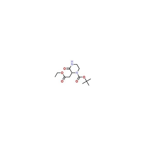 Ak Scientific 2-Ethoxycarbonylmethyl-3-oxo-piperazine-1-carboxylic acid tert-butyl ester (5g), CAS 168160-77-8 B049-5g - main