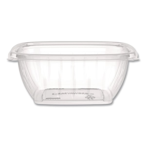 Dart Square Plastic Bowls, 12 oz, 8.5 x 8.5 x 2.64, Clear, Plastic, 504PK C12SB - main