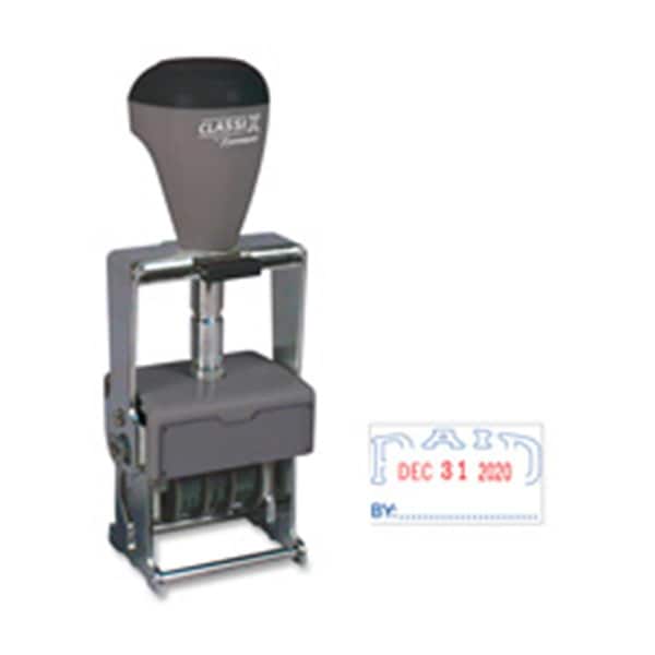 Shachihata SelfInking Line Dater Paid HeavyDuty BlueRed XST40312 - main