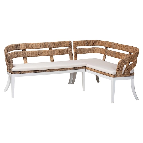 Bali & Pari Ubud Seagrass Dining Nook Bench Set 260-14184-14185-ZORO - main