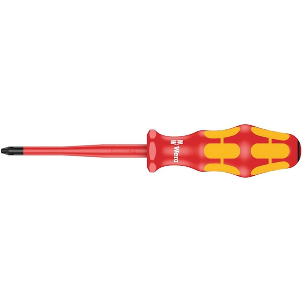 Wera 165 iS PZ VDE Insulated screwdriver with reduced blade diameter for Pozidriv screws, PZ 1 x 80 mm 5006460001 - main