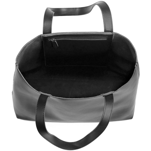 MADE EASY LEATHER TOTE BLACK