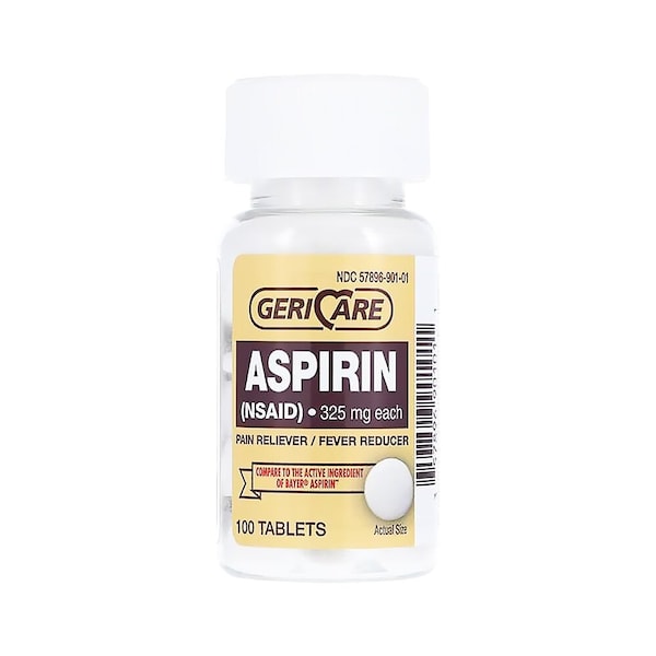 Geri-Care Aspirin Pain Relief Tablets 325mg, 100PK 4080253 - main