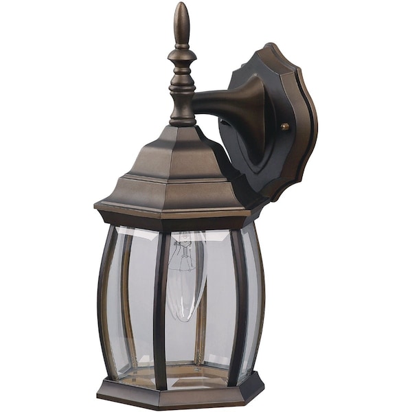 Home Impressions Oil Rubbed Bronze Incandescent Type A or B Outdoor Wall Light Fixture, 2PK IOL73TORB - main