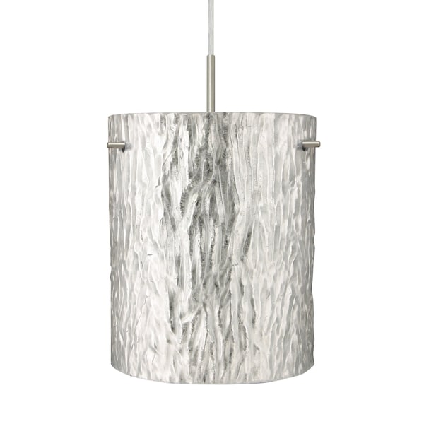 Besa Lighting Besa Tamburo 8 Pendant, Stone Gold Foil, Satin Nickel Finish, 1x 100W MAX E26 Base 1JT-4006SS-SN - main