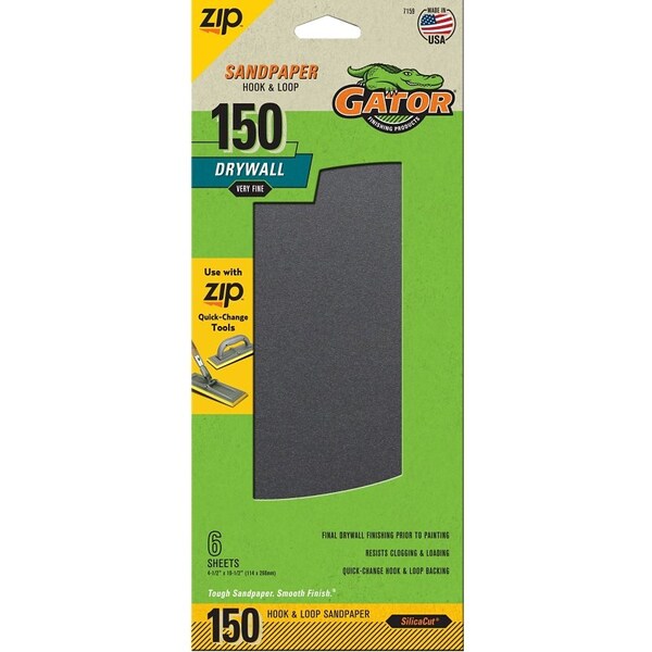 Gator Sandpaper Drywl 4.5X10.25 150 7159 - main