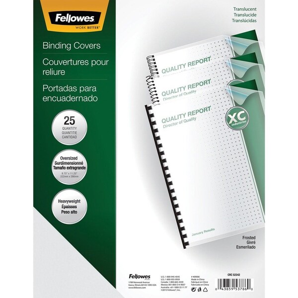 Fellowes BINDING COVERS FUTURA FROST OVERSIZE 25P 5224201 - main