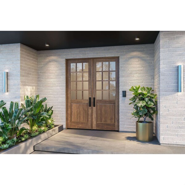 Doornmore G5012, 74.5" x 98" ( 2x36" Door) Left Hand, Mahogany SDL 12 Lite, 1/2 Lite Exterior Door G5012-SW-3696_2_LI - main