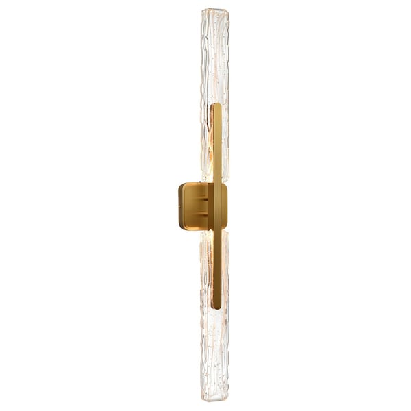 Cwi Lighting Curva Integrated LED 36in Brass Vanity Light with Handcrafted Glass 1725W36-2-624 - main