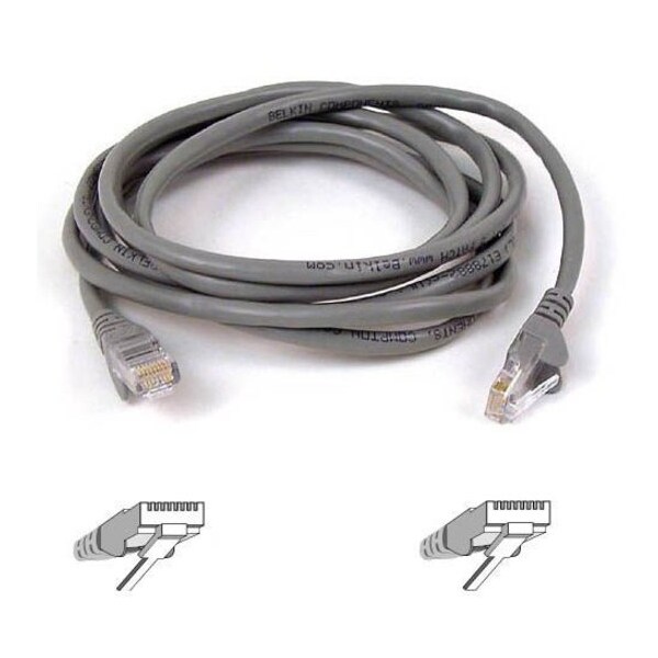 Belkin 10FT CAT6 SNAGLESS PATCH CABLE, UTP, GRAY PVC JACKET, 23AWG, 50 MICRON, GOLD PLA A3L980-10-S - main