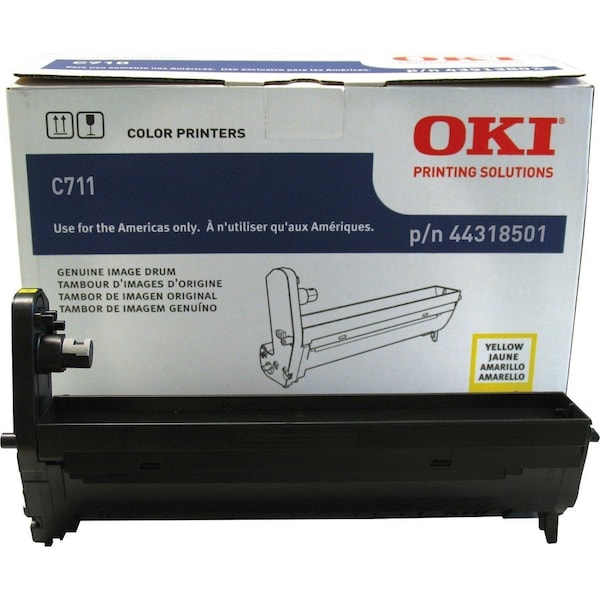 Oki Laser Printer Cartridge, Okidata C711 Yellow Image Drum Type C16 30K 44318501 - main