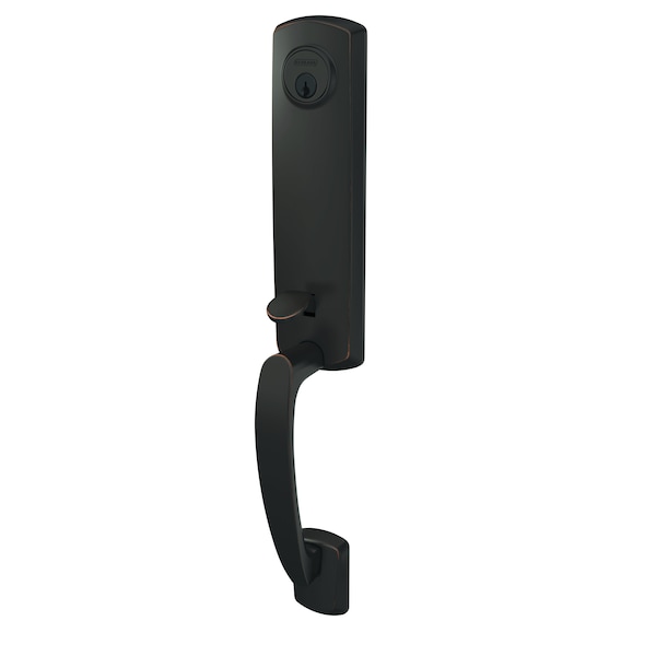 Schlage Residential Schlage Custom Custom 3/4 Trim Greenwich Exterior Active Handleset Only with C Keyway Aged FCT58GRW716 - main