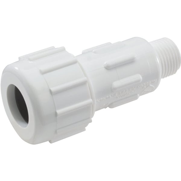 Nds Pipe Adapter, 12 in, Compression x MPT, PVC, White, SCH 40 Schedule, 150 psi Pressure CPA-0500 - main