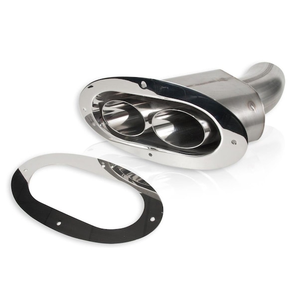 Slugfest Supplies ST2815 3 in. Inlet Angled-Oval Through Body Exhaust Tip SL3287167 - main