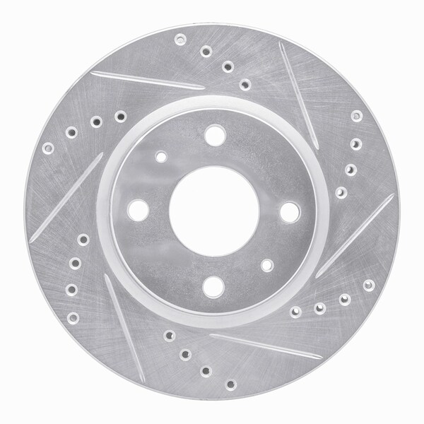 Dynamic Friction Co DFC Brake Rotor - Drilled and Slotted - Silver 631-16000R - main