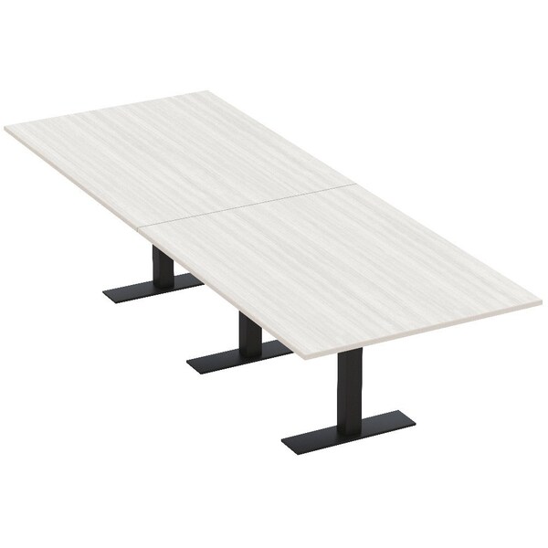 Skutchi Designs 10ft Rectangular Conference Table With Power | Harmony Series | 10 Person Meeting Room Table HAR-REC-48x120-T.BK-WA7976-NA - main