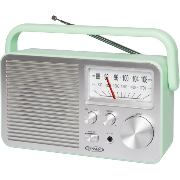 Jensen MR-750-GR MR-750 Portable AM/FM Radio (Green) MR-750-GR - main