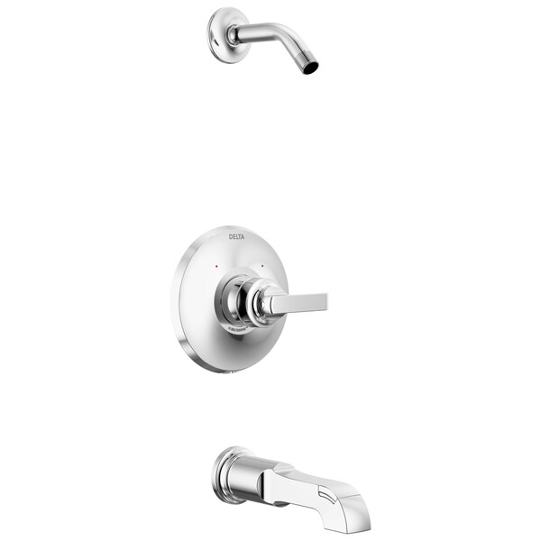 Delta Tetra Monitor 14 Series Tub & Shower Trim - Less Head In Lumicoat Chrome T14489-PR-LHD - main